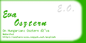 eva osztern business card